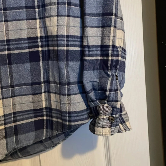 Lands’ End mens blue button down flannel shirt size small - Picture 4 of 8